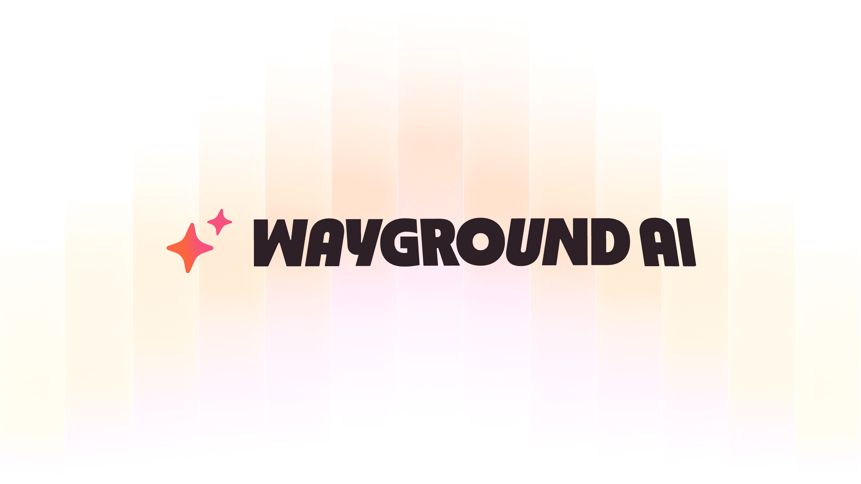 Wayground AI wordmark with spark symbol on a warm gradient background