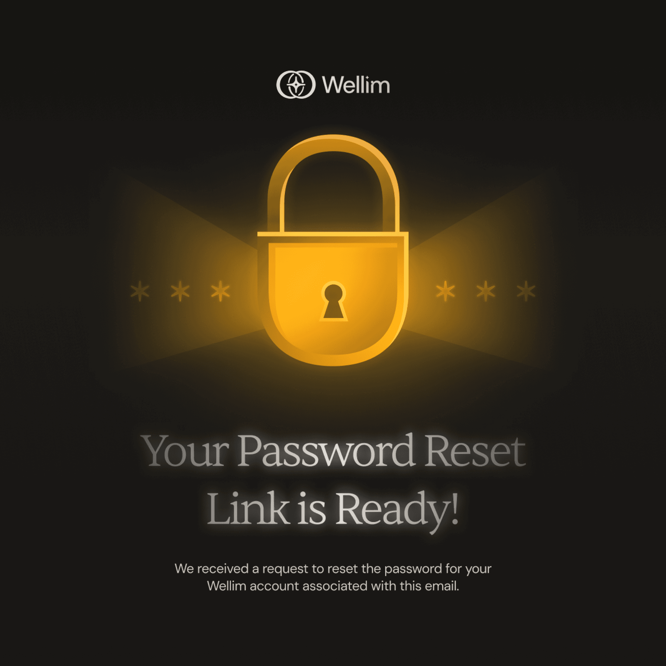 Wellim password reset email design