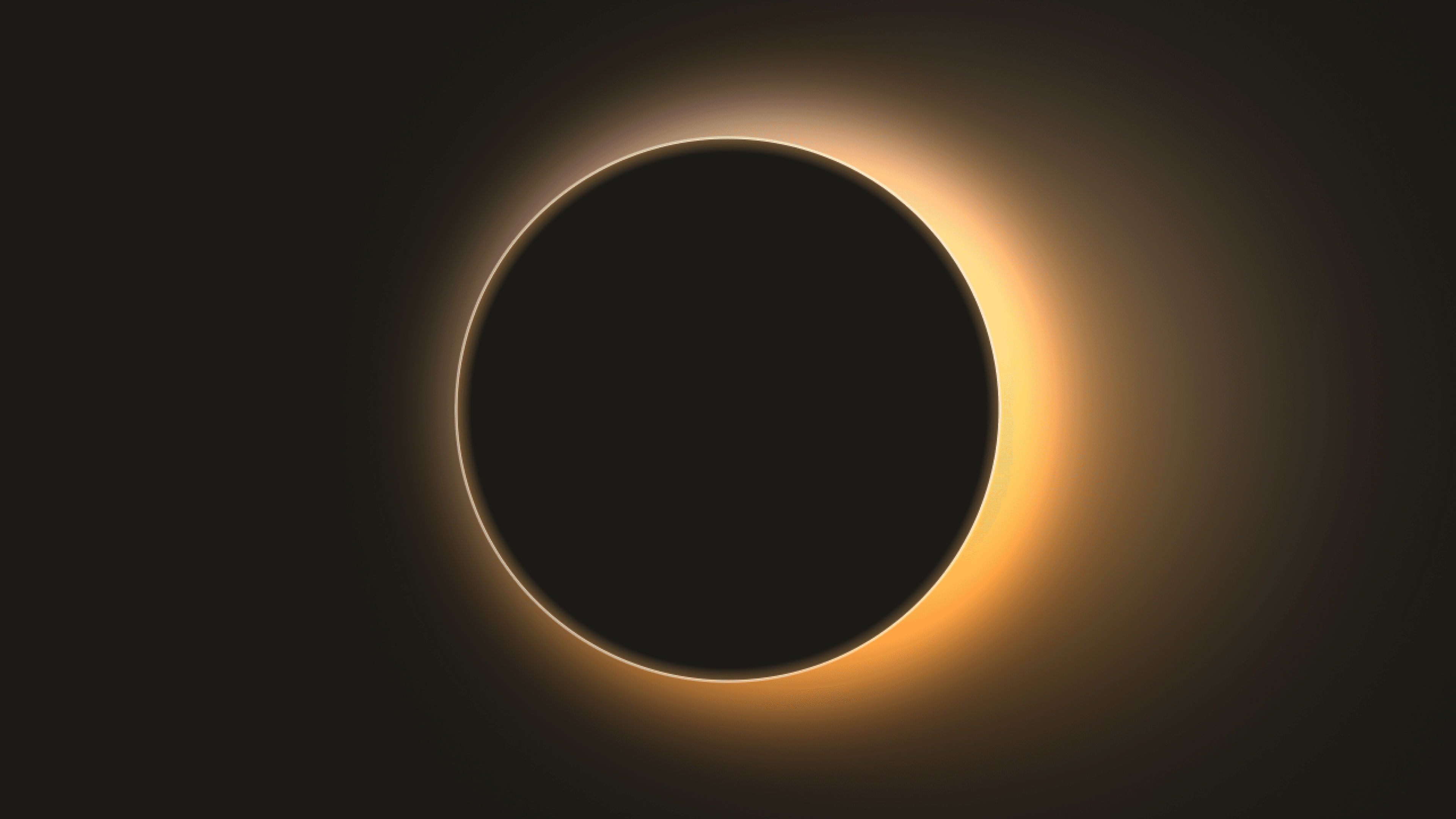 A glowing eclipse in Wellim's warm gold palette